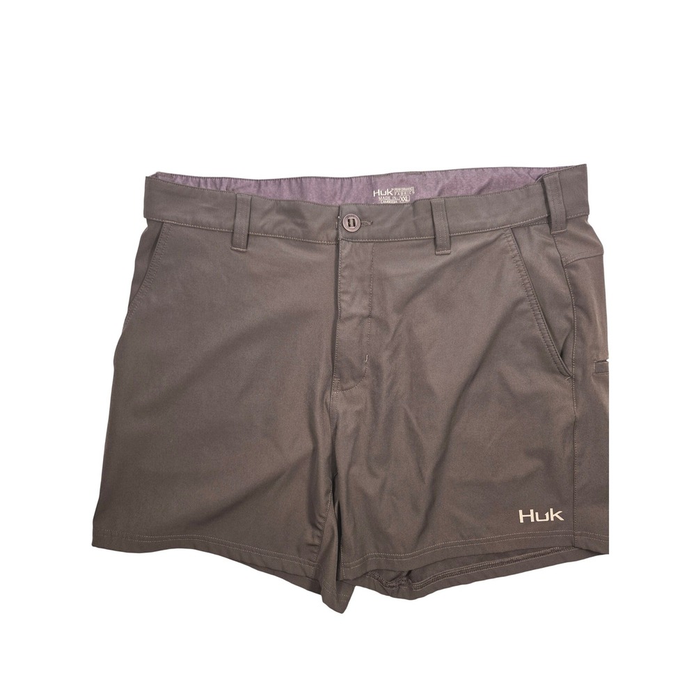 Huk Performance Fishing Shorts Mens XXL Dark Gray 6" Inseam Stretch Tech